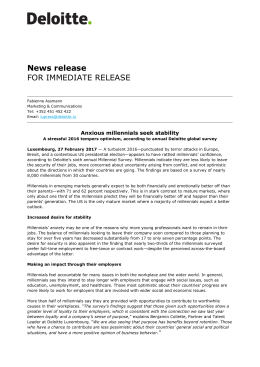 Deloitte`s Sixth Annual Millennial Survey