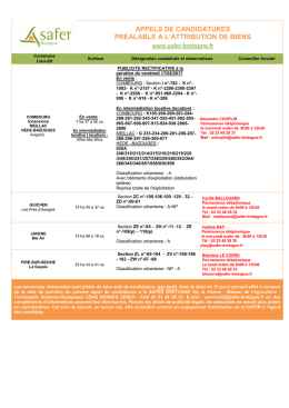 Appel à projets SAFER Ille-et-Vilaine