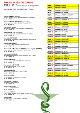 pharmacies de garde