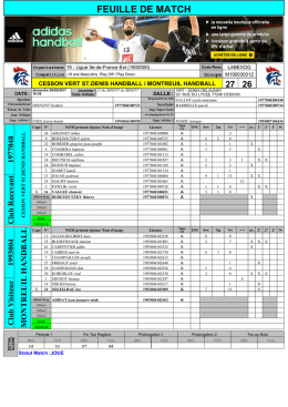 feuille de match