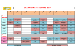 CHAMPIONNATS SENIORS 2017