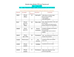 Horaire séance photos du 4 mars 2017 - CPA Tourne-Sol