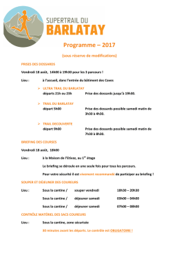 Programme – 2017