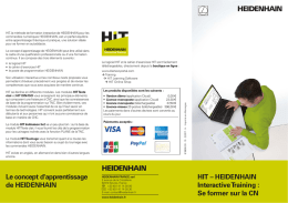 HIT &ndash; HEIDENHAIN Interactive Training : Se former sur la CN Le
