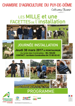 PROGRAMME - Chambre d`Agriculture du Puy-de-Dôme