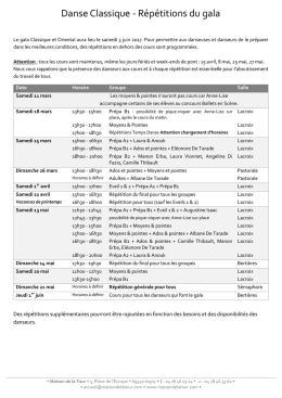 Dance classique - Maison de la Tour