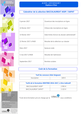 Calendrier et coût