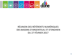 RÉUNION DES RÉFÉRENTS NUMÉRIQUES DES BASSINS D