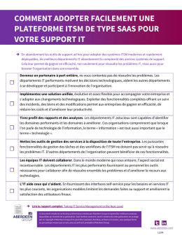 comment adopter facilement une plateforme itsm de