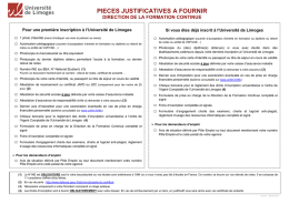des pi&egrave;ces administratives demand&eacute;es