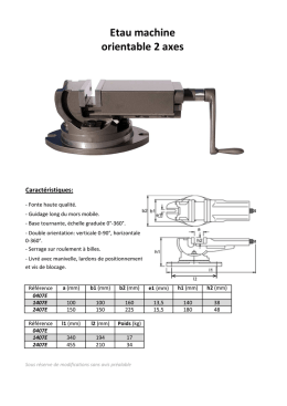Etau machine orientable 2 axes