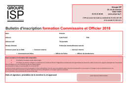 Dossier d`inscription