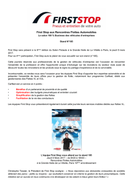 First Stop aux Rencontres Flottes Automobiles