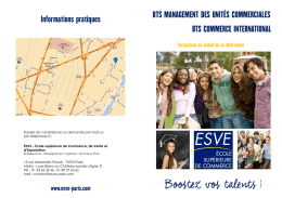 ESVE - Plaquette BTS 2017