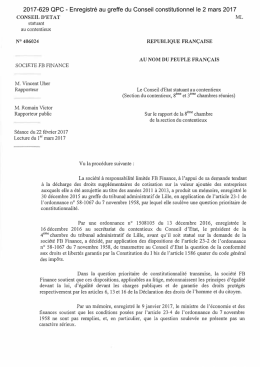 D&eacute;cision de renvoi du Conseil d`&Eacute;tat