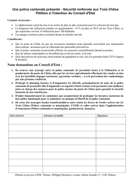 Nous demandons au Conseil d`Etat :