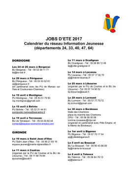 Téléchargez le calendrier