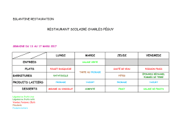 Semaine du 13 au 17 mars - Ecole Charles P&eacute;guy de Rueil