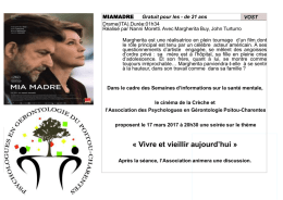 Vivre et vieillir aujourd`hui - La semaine de la santé mentale