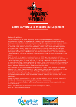 Téléchargez la lettre ouverte à la ministre du logement