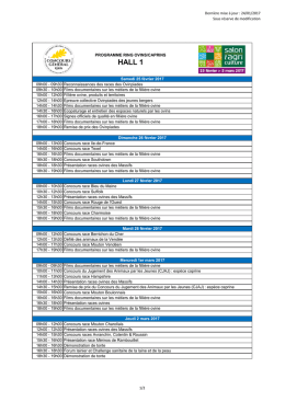 T&eacute;l&eacute;charger le programme - Salon International de l`Agriculture