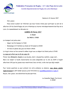 F&eacute;d&eacute;ration Fran&ccedil;aise de Rugby &ndash; Ligue des Pays de la Loire