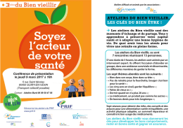 Les ateliers du Bien vieillir sont des