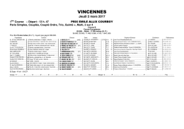 vincennes - Resultat PMU