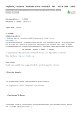 Offre Emploi - Stage - Departement de la Vienne | Emploi 86