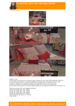 Le printemps arrive dans votre rayon chambre