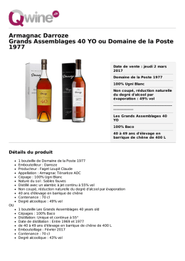 Armagnac Darroze Grands Assemblages 40 YO ou