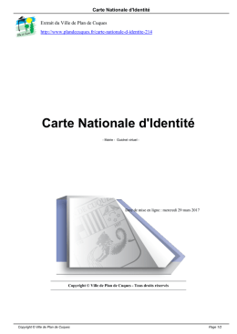 Carte Nationale d`Identité