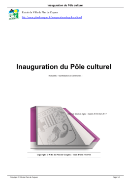 Inauguration du P&ocirc;le culturel