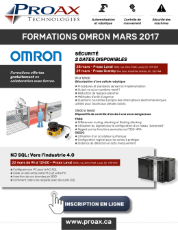 FORMATIONS OMRON MARS 2017