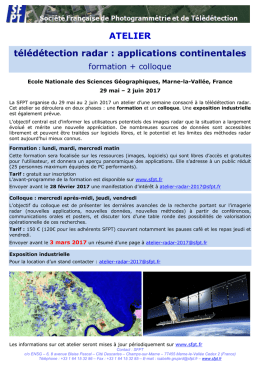 Annonce de l`atelier radar