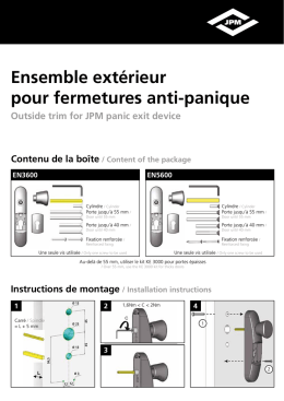 Ensemble extérieur pour fermetures anti-panique