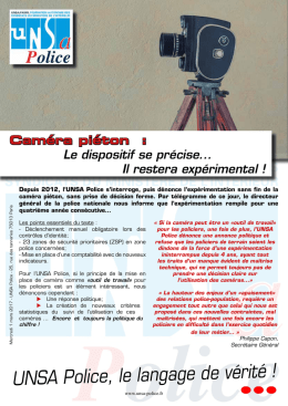 UNSA Police, le langage de vérité !
