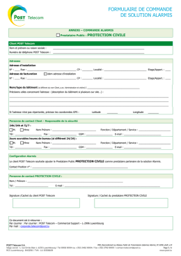 Commande annexe Protection Civile