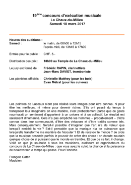 19 concours d`ex&eacute;cution musicale