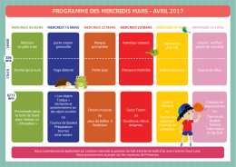 programme des mercredis mars - avril 2017