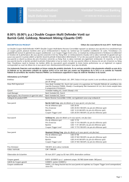 (8.00% pa) Double Coupon Multi Defender - Derinet