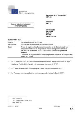 6593/1/17 REV 1 JDC/psc 1 DRI 1. Le 28 septembre 2012, la