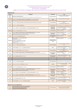 Téléchargez le programme des conférences