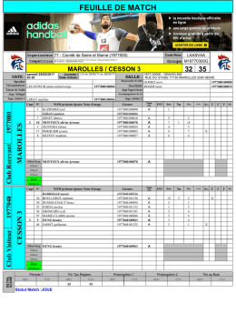 feuille de match