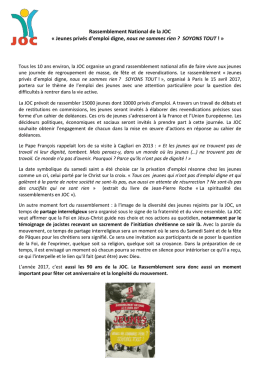 Jeunes privés d`emploi digne, nous ne sommes rien ? SOYONS TOUT
