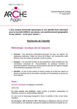 Recherche de l`identit&eacute; ARCHE