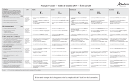 Français 6e année — Guide de notation 2017
