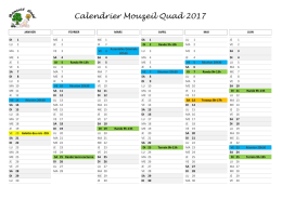 Calendrier Excel 2013