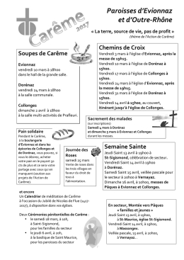 Paroisses d`Evionnaz et d`Outre-Rhône - secteur