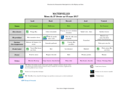 Télécharger les menus des cantines et des - Epinay-sur